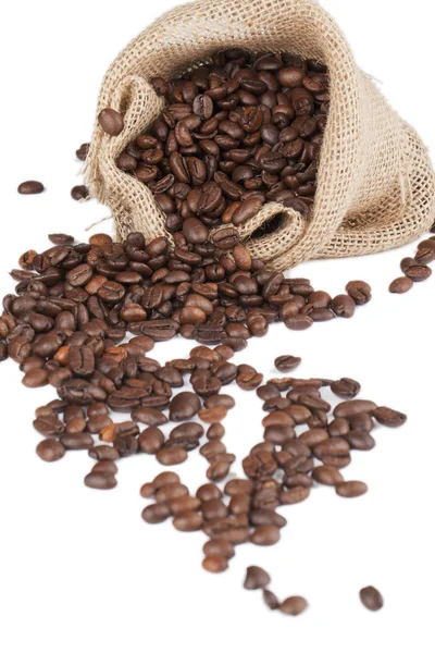 Ein Sack Kaffeebohnen — Stockfoto