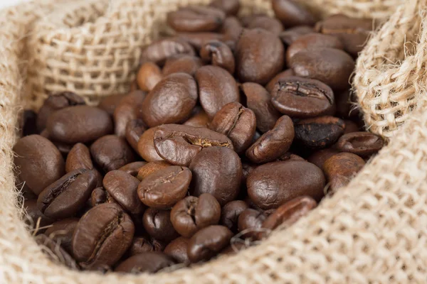 Close up immagine di caffè sul sacco — Foto Stock