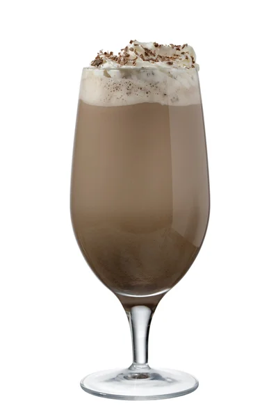 Choklad shake med vispad grädde — Stockfoto