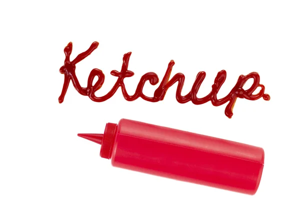 Кетчуп и сжатый дозатор — стоковое фото