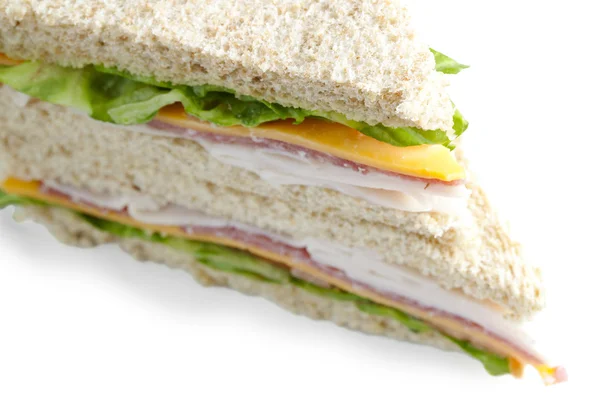 Jambon ve Amerikan peynir sandviç — Stok fotoğraf