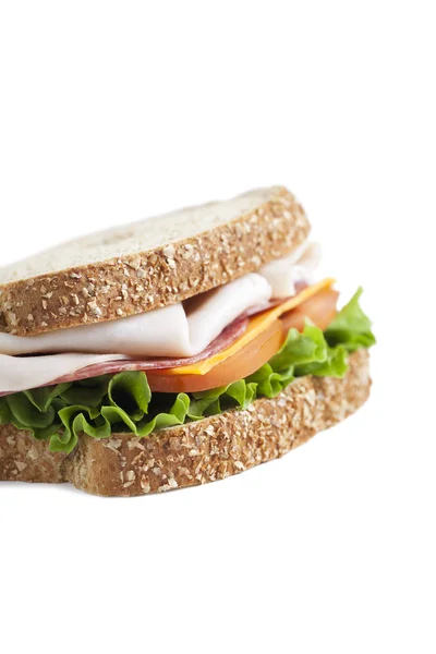 Sándwich de jamón y verduras — Foto de Stock