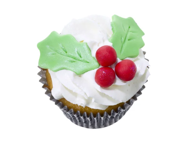 Holly cupcake — Stockfoto