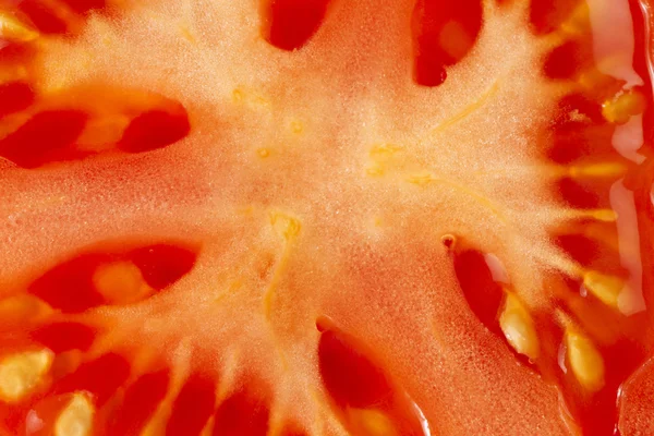 Μακροεντολή εικόνα του φέτα ντομάτα — Φωτογραφία Αρχείου