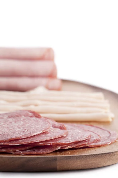Meat and ham rolls — Stock Photo, Image