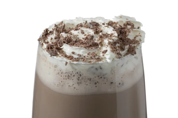 Läckra glas chokladmjölk drink — Stockfoto