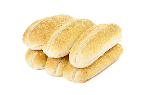 Seis pedaços de pão — Fotografia de Stock