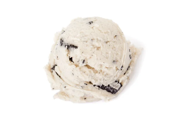 Colher de biscoitos e sorvete de creme — Fotografia de Stock