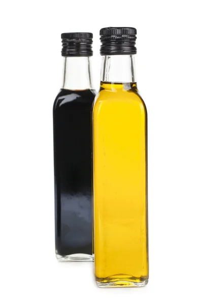 Láhev oleje a sojové omáčky — Stock fotografie