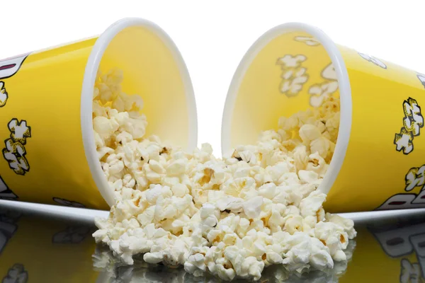 Dva kbelíky popcornu — Stock fotografie