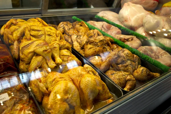 stock image Chicken in display cabinet