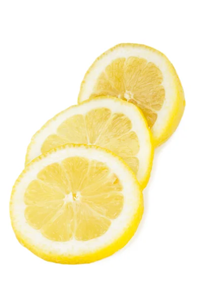 三个柠檬片 — 图库照片