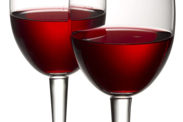 Vino rosso in un bicchiere di vino — Foto Stock