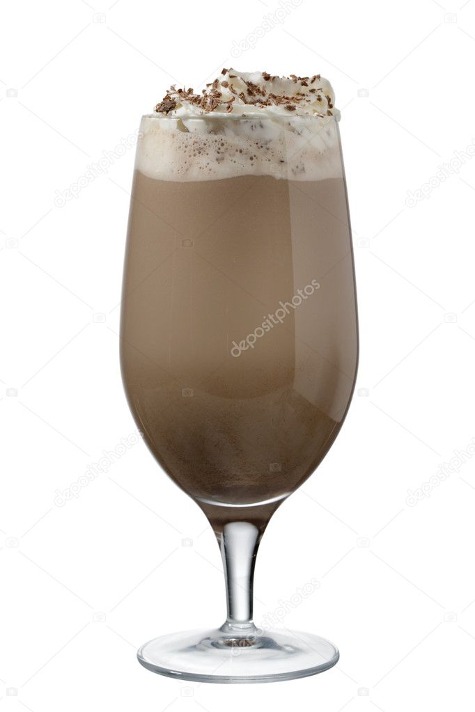 Chocolate shake with whipped cream