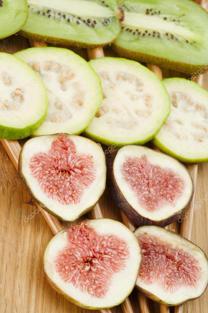Kiwi fig and guava fruits Stock Photo by ©bakerjim 12195444
