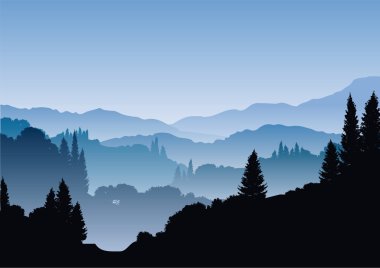 Blue mountains clipart