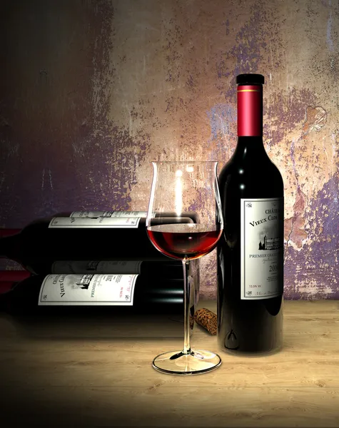 Červené víno grand cru — Stock fotografie