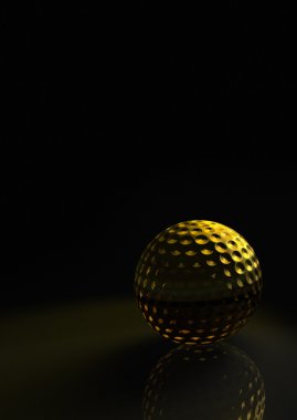 Golden Golf ball clipart