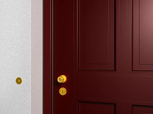 褐红色的门 — 图库照片