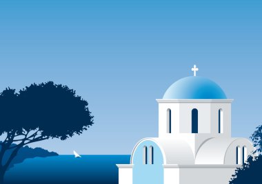 Greek church clipart