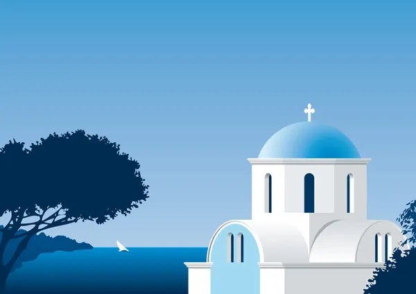 Chiesa greca — Vettoriale Stock