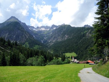 Village in the alps clipart