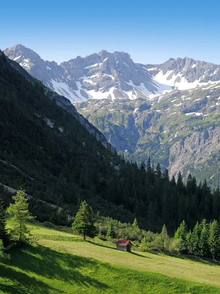 Alpine view in Gramais — Stock Photo, Image