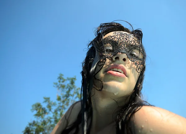 Mistik maske kadın — Stok fotoğraf