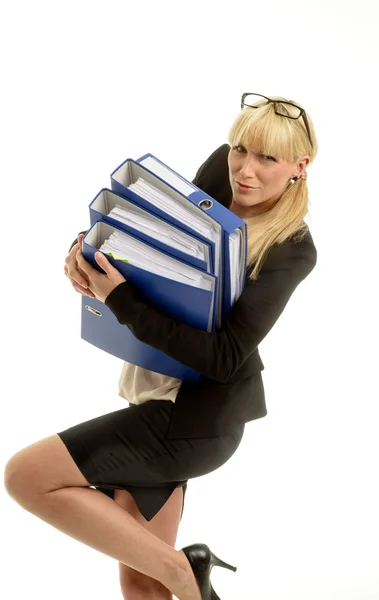 Stock image File folders secretary