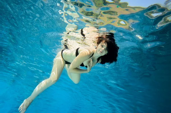 Pooldivinggirl — Foto de Stock