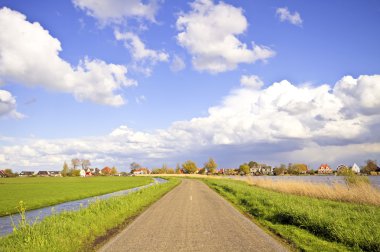 Bahar tipik Hollanda manzara Hollanda