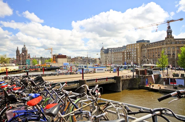 Вид на город из Амстердама в Нидерландах — стоковое фото