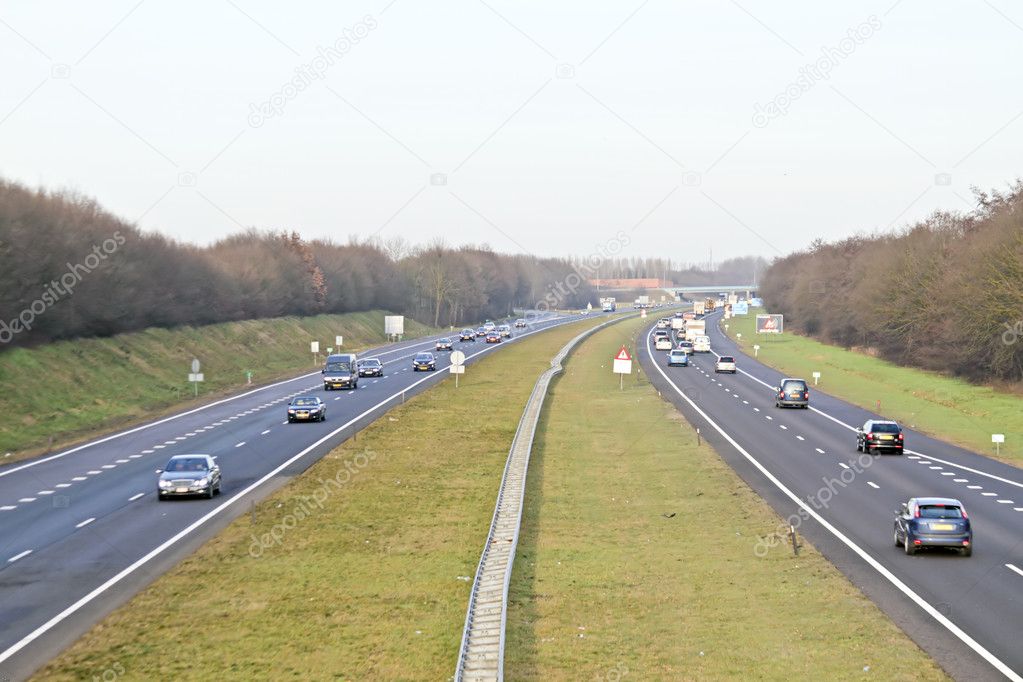 Traffic on highway A1 in the Netherlands