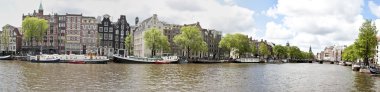 Panoramic view from Amsterdam in the Netherlands clipart