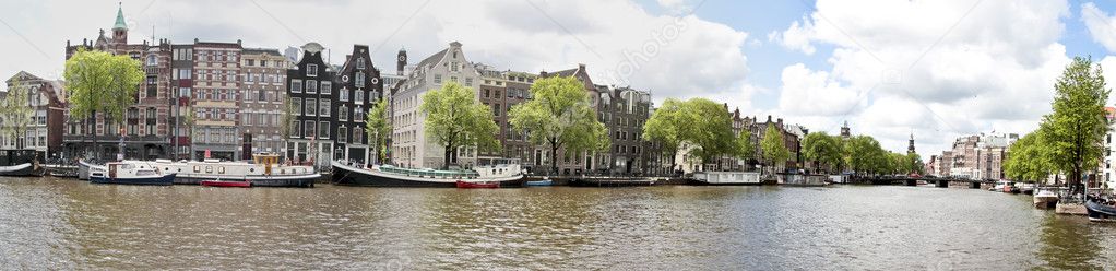 Panoramic view from Amsterdam in the Netherlands