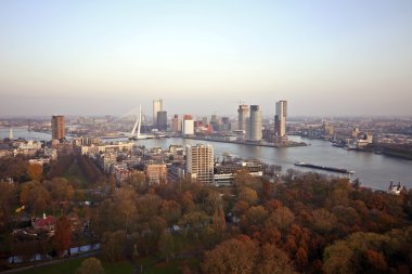 View on Rotterdam with the river Meuse in the Netherlands clipart