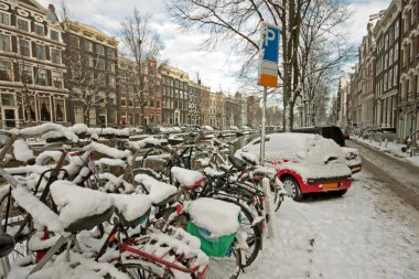 Hollanda amsterdam Innercity kar motosiklet