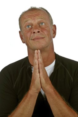 Praying religious man clipart