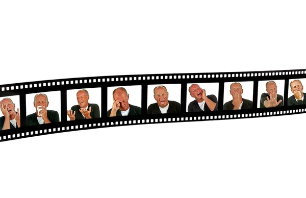 Filmframe with pictures of a man — Stock Photo, Image