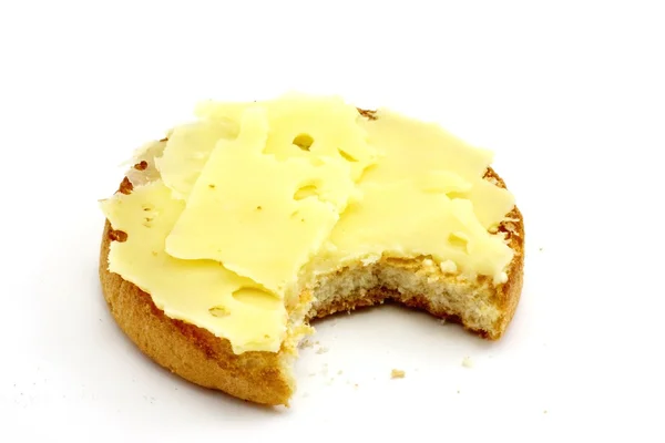 芝士黄油和真正荷兰语，白色上隔离典型荷兰美味饼干 — 图库照片