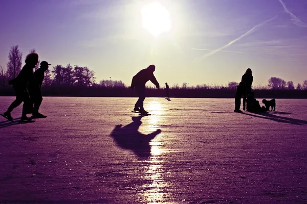 アイス スケート、オランダの gouwzee を — ストック写真
