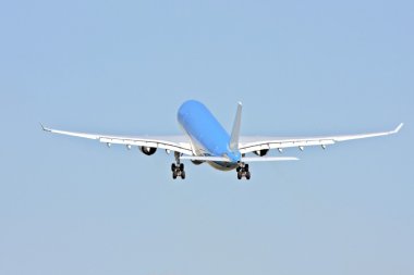 Airplane taking off from Schiphol airport in the Netherlands clipart