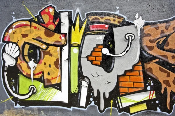 Graffiti op de muur — Stockfoto