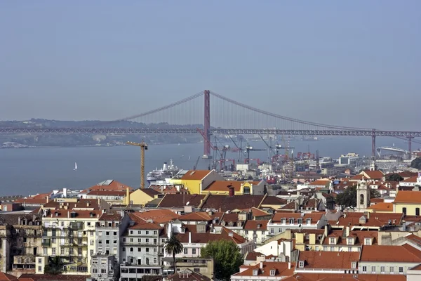 Lisbon with view on river — Stock Photo, Image