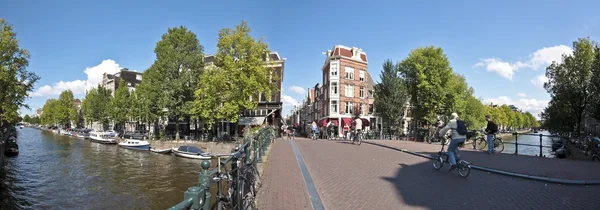 Kedalaman Panorama Amsterdam di Belanda — Stok Foto