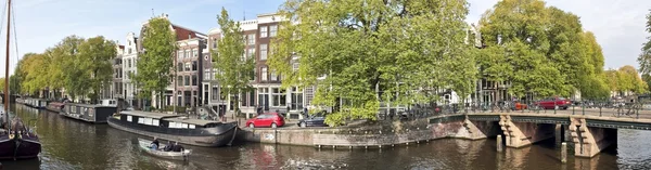Panorama innercity Amsterdamu w Holandii — Zdjęcie stockowe