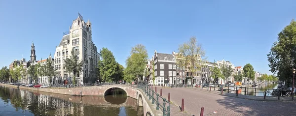 Panorama innercity Amsterdamu v Nizozemsku — Stock fotografie