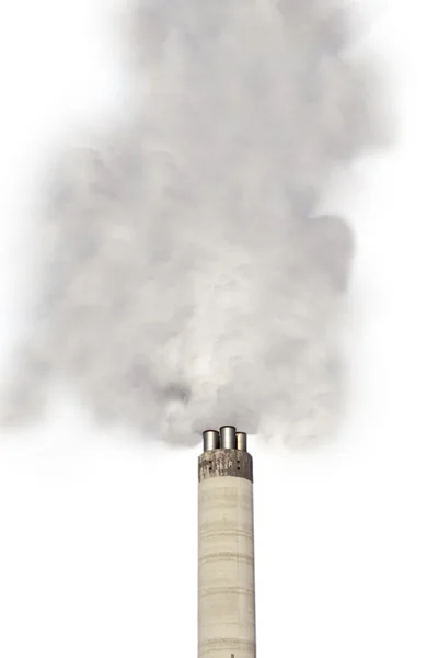Rök stack producerar rök — Stockfoto