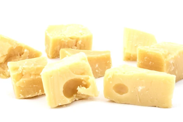 传统的荷兰奶酪的片断 — 图库照片