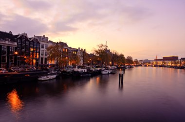City scenic from Amsterdam in the Netherlands clipart